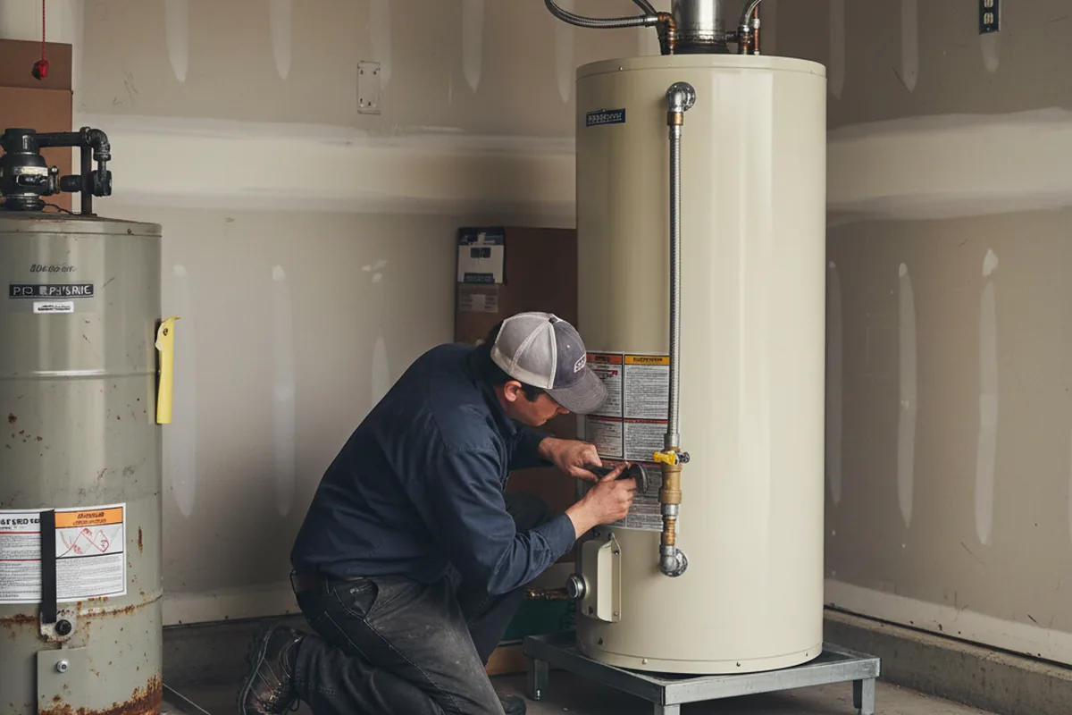 Water heater and shutoff valve replacement in Sandown